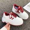 Popular Platform White Shoes Women's 2025 Spring New Versatile Chic Students This Year Popular Leisure Sports Board Shoes