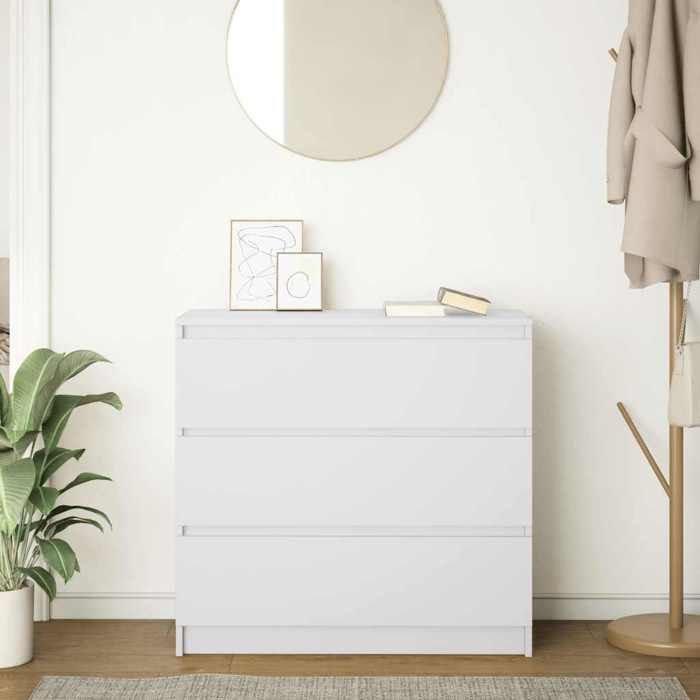 VidaXL Buffet White 80x35x76 Cm Engineered Wood, Storage Cabinet, Kitchen Storage Cabinet, Storage Furniture 861733