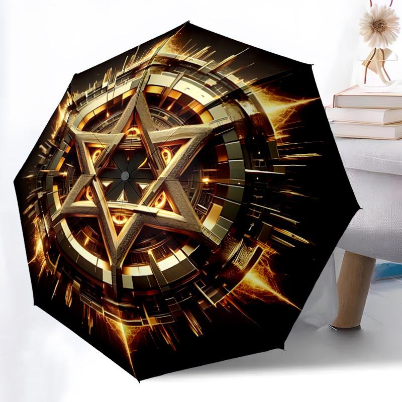 1pc Symbolism Automatic Open/Close Umbrella - Compact Travel Umbrella, Gift for Birthday, Holiday yy260106041