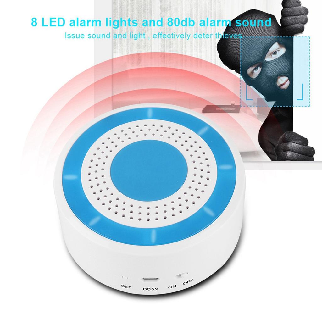 433mhz 100dB Trådlös Hemljud och Ljus Stroboskop Siren för WIFI GSM Larmpanelsystem