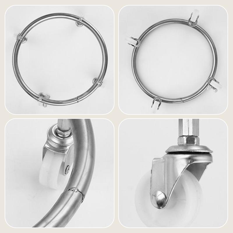 Stainless Steel Gas Cylinder Tray With Wheels Movable Propane Tank Storage Holder Bracket Casters Gas Cylinder Holder Plate