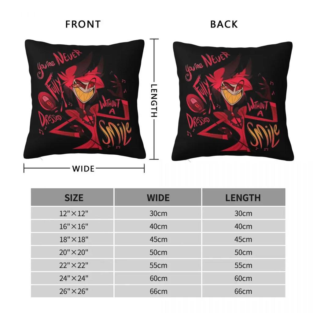 Hazbins Hotels Lucifer Alastor Pillowcase Printing Polyester Cushion Cover Decorative Pillow Case Cover Home Wholesale 40X40cm