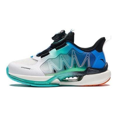 Kinder Wind Chaser 6.0 Testmessung Stoßdämpfung Abriebfestigkeit Low Top Laufschuhe Kinder Laufschuhe Weiß Blau Grün 312429901-1