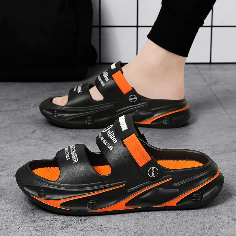 Sandales pour hommes Pantoufles d'extérieur Plage Diapositives confortables Sabots doux épais Chaussures décontractées pour hommes Chaussures d'eau Sandales de plage pour hommes femmes