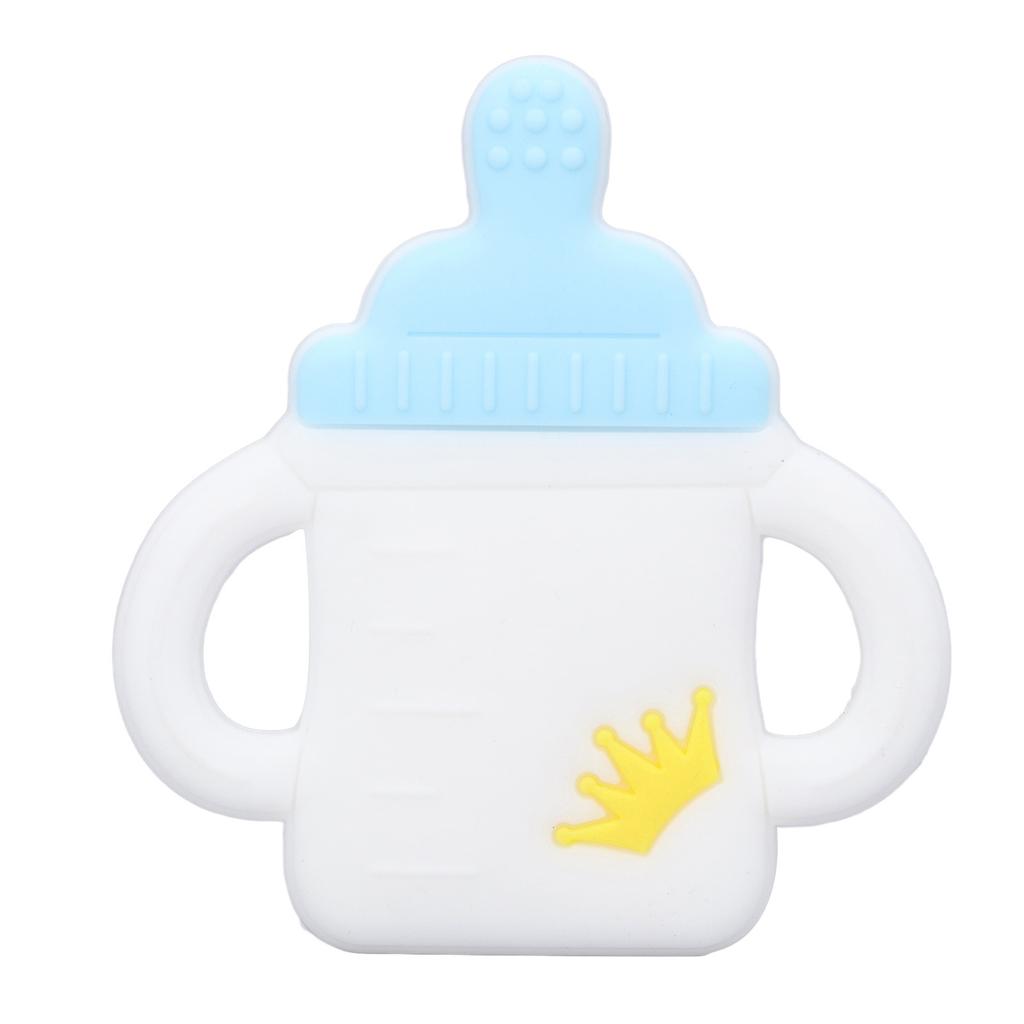 Baby Teether Cartoon Bottle Shape One Piece Soft Flexible Baby Silicone Teether Baby Teething Chew Toys