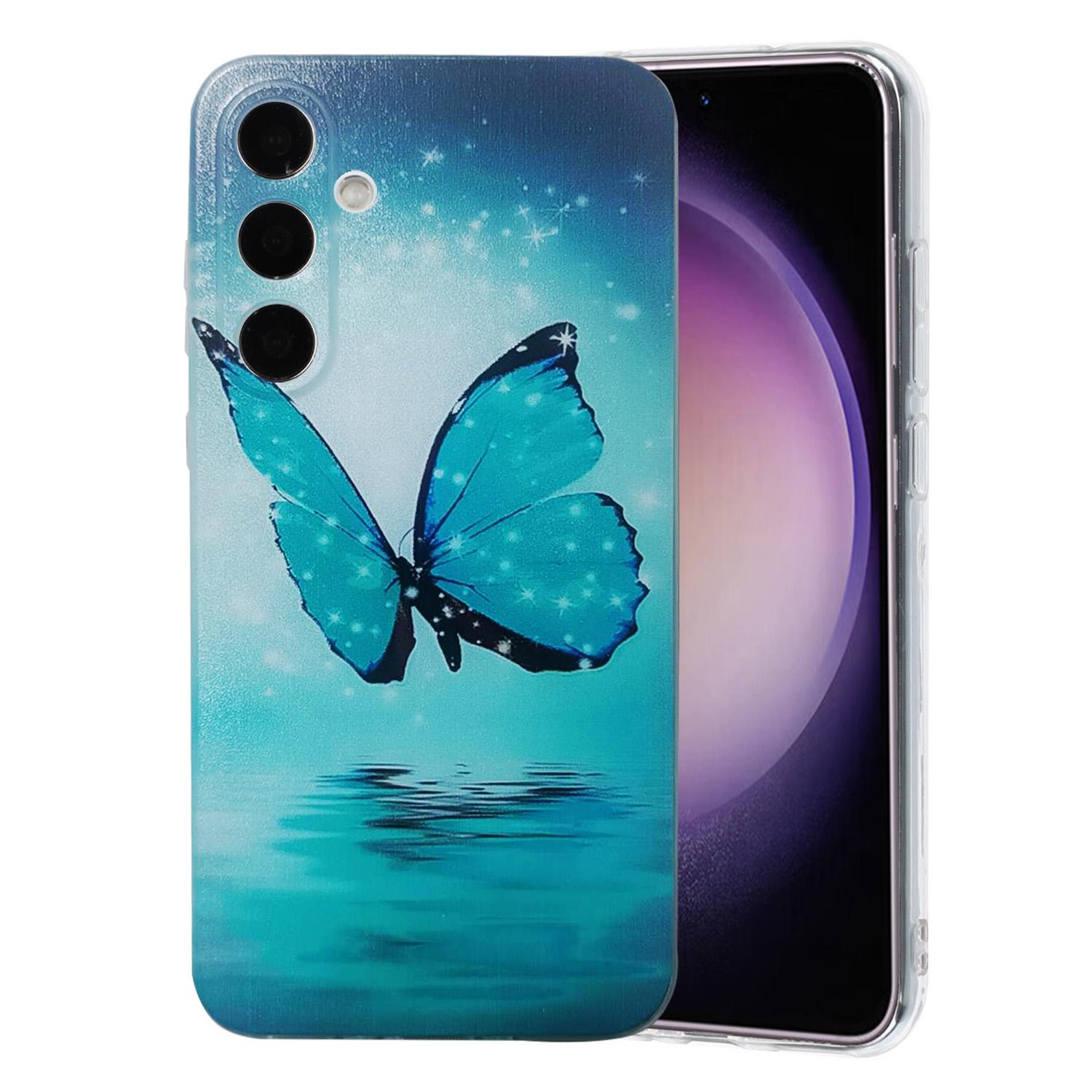 

For Samsung Galaxy A17 5G/A26 5G Case Pattern Printing Cell Phone TPU Back Cover Blue Butterfly