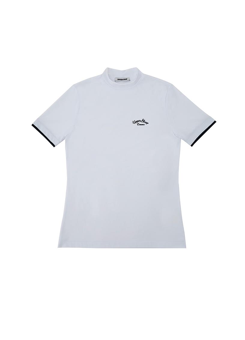 Upper Strop Golf [Upw4046] Upst Golf Women S Mock Neck Short Sleeve T-Shirt White S