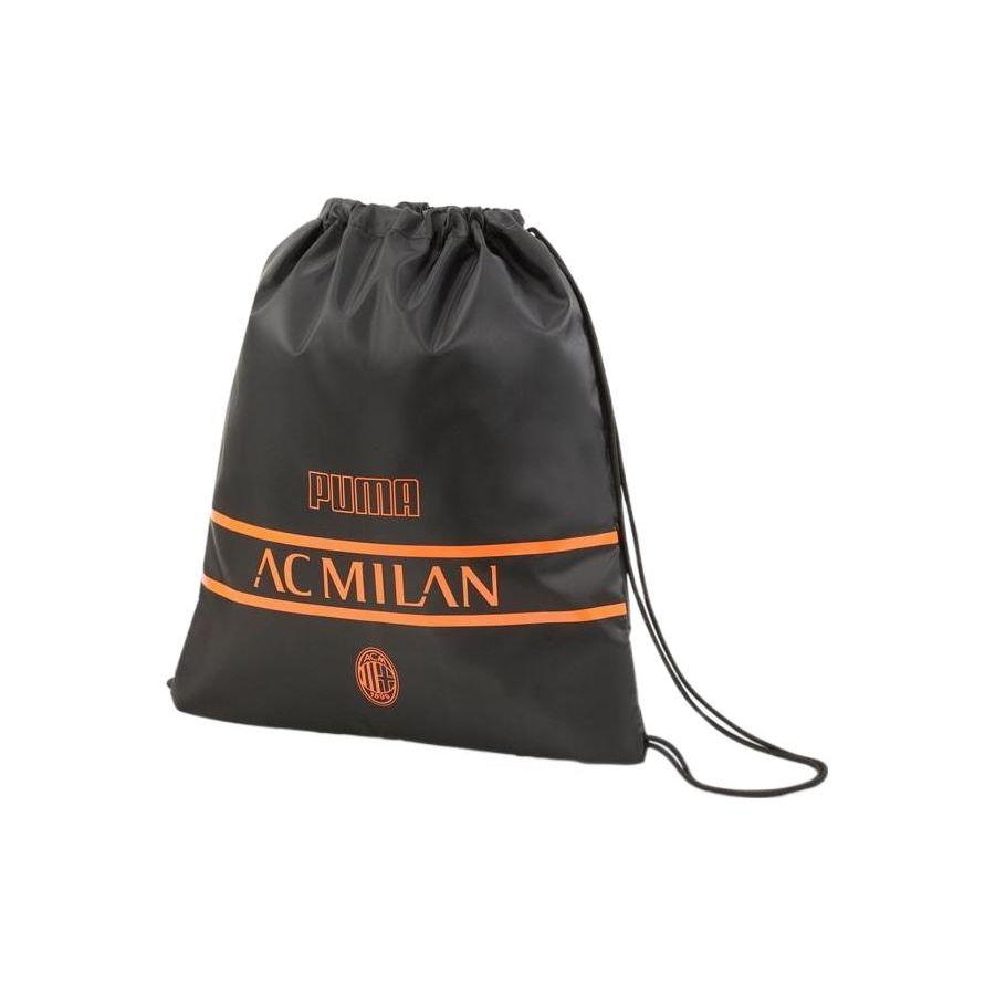 Puma AC Milan Football Print Polyester Gym Bag Medium Unisex Gym Bag Black 078607-02 Black