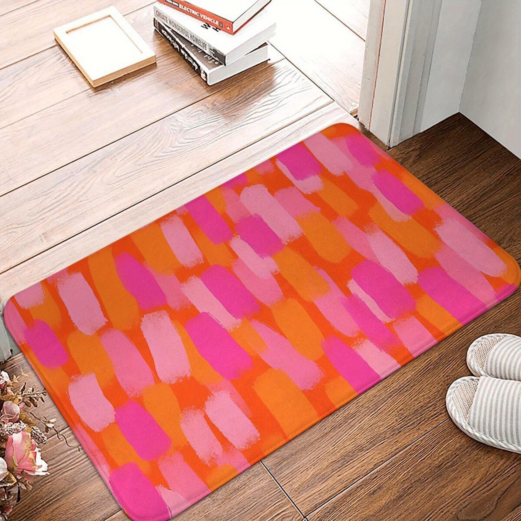 

1PC Doodle Pattern Kitchen Rugs Non-Slip Door Mats Pop design Bathroom Rug Bath Mat Carpet for Home Sink Laundry Decor 40cm x 60cm