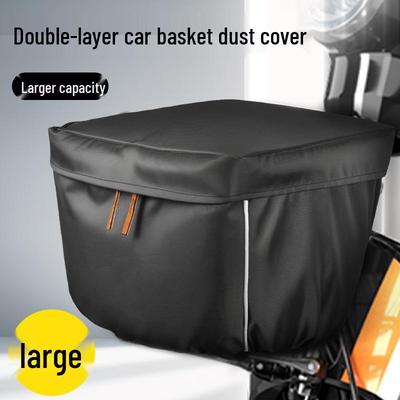 Retractable & Foldable Rain Cover for Electric Bicycle Front Basket - Sun Protection, Dustproof, Waterproof.