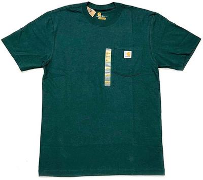 Carhartt Short Sleeve Pocket Pocket T Big Silhouette Big WORKER POCKET Hunter Green Size S T-shirt T-shirt S/S T-SHIRTS(K87)