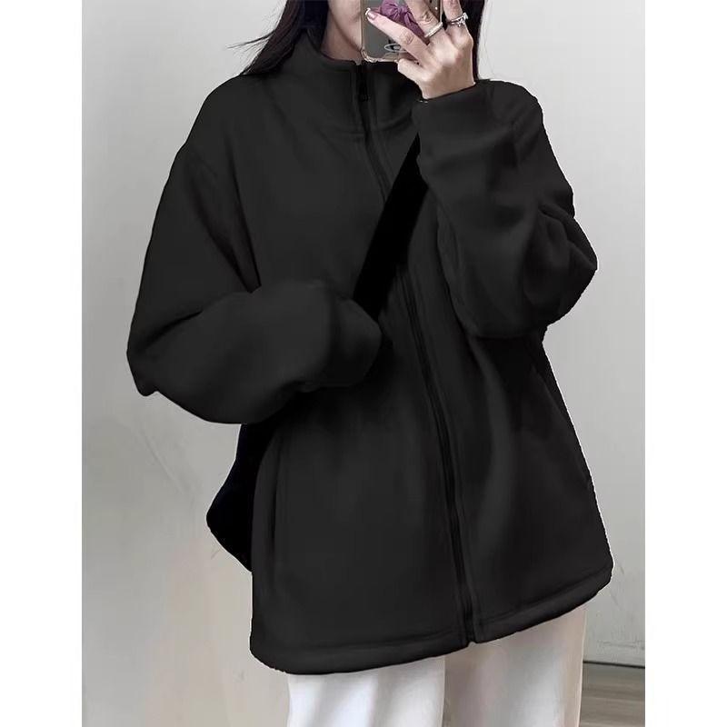 Women's Lambswool Thick Coat: Fleece Windbreaker for Spring to Winter, 2025 Collection.