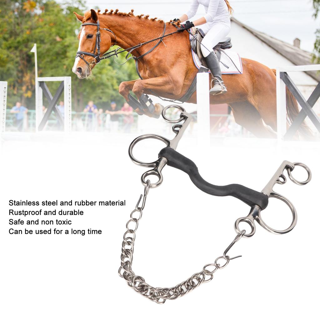 Morso per Cavalli in Acciaio Inossidabile Sicuro Inossidabile Lucidato a Mano Morso per Cavalli per Accessori Equestri