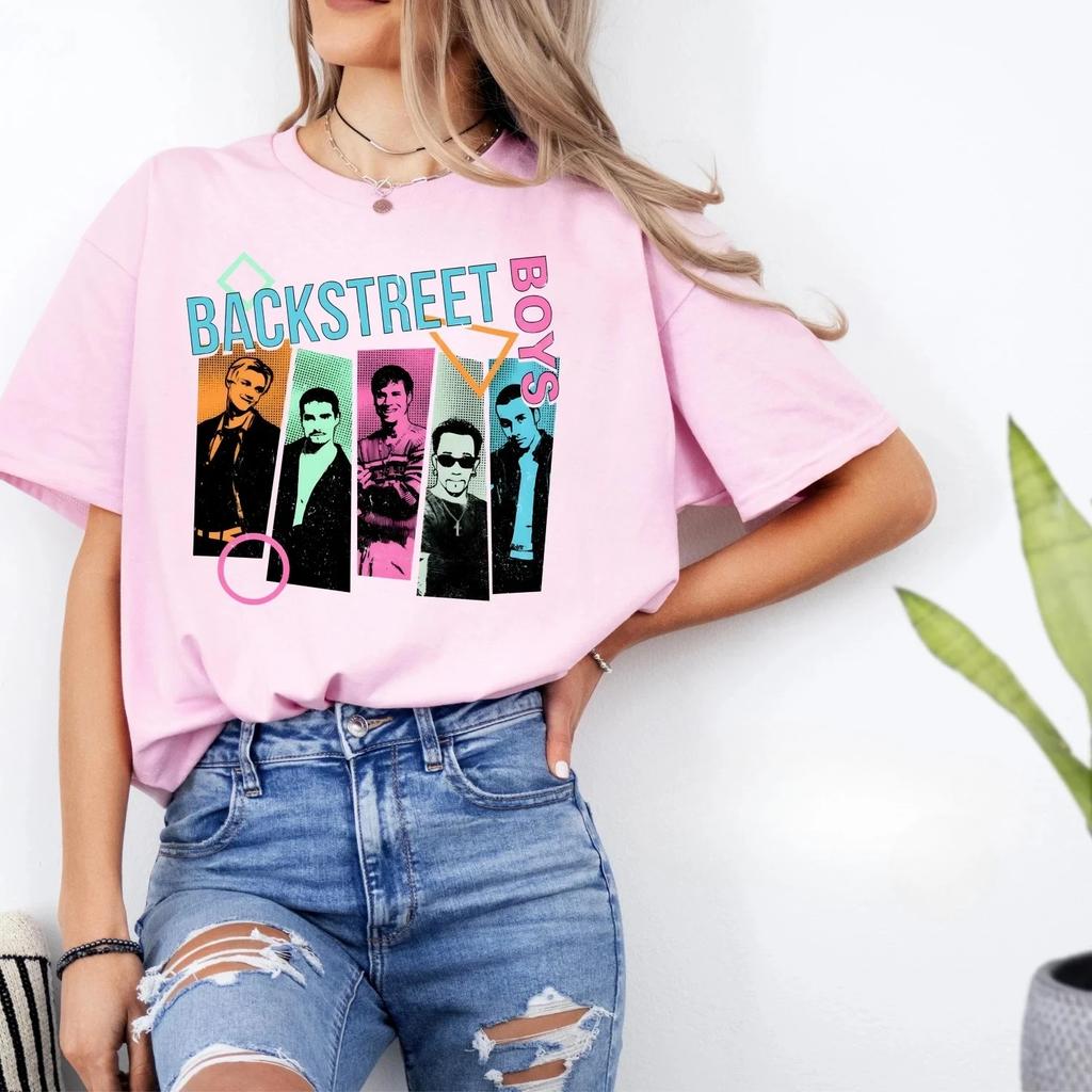 Popmuusika Toob Mälestused Tagasi Tänavamehed Naised Poisid Tüdrukud 7 T-särk, Backstreet Poistebänd, BSB Rocki Särk, Vintaažiline Popi Särk