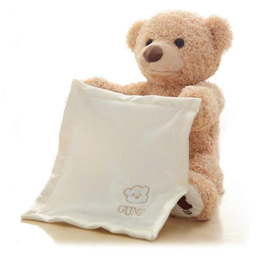 Zábavná plyšová deka s medvídkem Peek A Boo pro děti, ideální pro smích a hraní