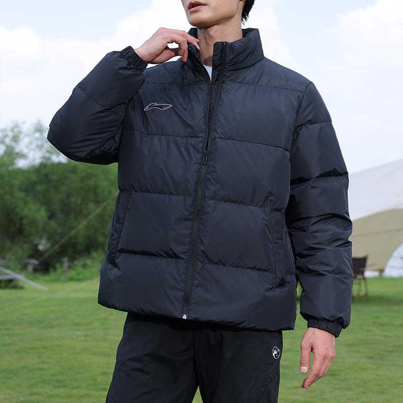LiNing Sports Lifestyle Series Logo Zipper Down Jacket Unisex Outerwear YYMT081-3