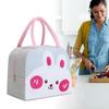 Isolierte Lunchtasche Große Kapazität Tragbar Tragbar Niedliche Bento-Box-Tasche für Kinder Schüler Schule Picknick Hase Leicht