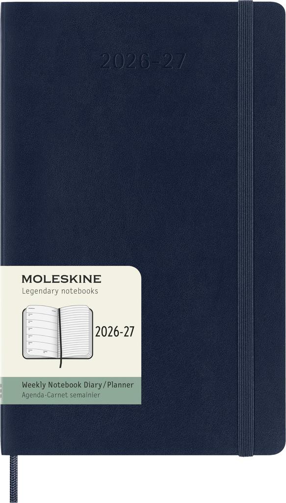 Moleskine 2026 Weekly July 18 Large Size x Sapphire DSB2018WN3Y27 Diary, Start, Months, (13cm 21cm), Softcover, Blue,