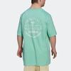 Adidas Originals Trefoil Solid Letter Print Crew Neck Casual Short Sleeve T-shirt Men Tops Green HR7889