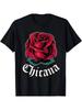 Wounisex Mexican Pride Shirt Rose Girls Latina Power Chicana T-Shirt