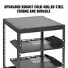 12U Open-Frame Server-Rack, 15''-40'' Verstellbare Tiefe, Freistehendes oder Wandmontage-Netzwerk-Server-Rack, 4-Pfosten AV-Rack mit Rollen, Bietet Platz für All Ihre