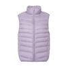 Women's Lightweight Down Vest Stand Collar Zip Up Sleeveless White Duck Down Padded Waistcoat Gilet