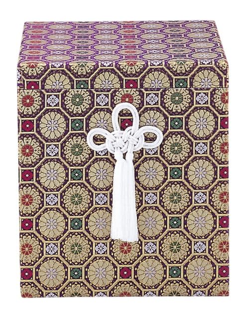 

Bone gold brocade tortoiseshell pattern box Buddhist altar Buddhist altar memorial urn box, (square) [for 6-inch urn] supplies, supplies, service,