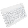 Wireless Bluetooth Keyboard 10in with RGB Backlight Square Keycap for Phone TabletWhite Russian