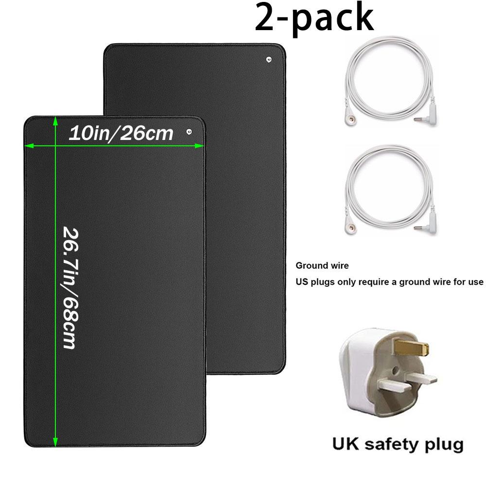 

Заземляющий коврик Заземляющая подкладка Заземляющий коврик Коврик для йоги Заземляющая простыня для сна 2pcs UK Plug