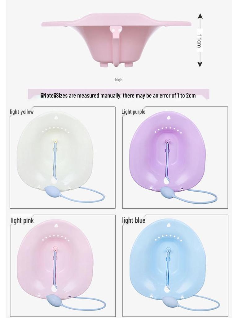 Squat-Free Bidet Sitz Bath Basin for Elderly, Postpartum & Pregnant Women, Male & Female Care.
