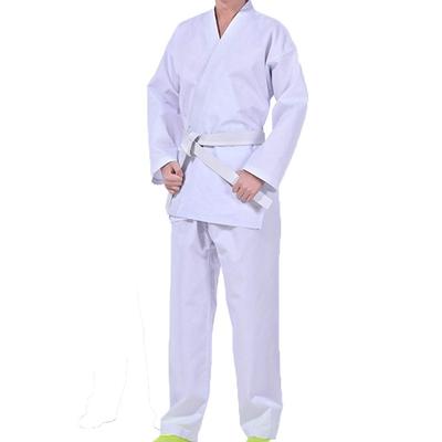 Jinning Karate Gi Judo Gi with Belt All Cotton Practice School Karate Uniform Martial Arts Loose Sport Suit Plain Adult Unisex White 170cm