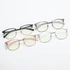 14516 Metal Retro Tr90 New Glasses Frame 2023 Fashion Classic Anti-Blue Half-Frame Rice Nail Flat Mirror