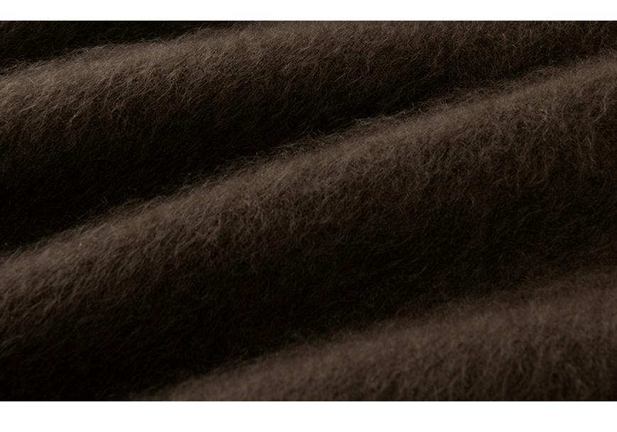 2026 Madder Brown Knit Sweater & Half Skirt Set in Heavyweight Pure Cashmere & Mulberry Silk