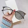 Ultralight Pochromic Myopia Glasses for Women Round Frame Men's Color Changing Eyewear Fashion Near Sight Glasses Anti-UV