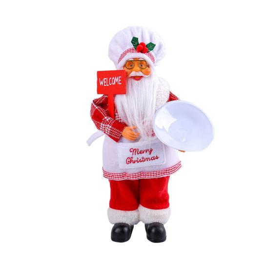 Weihnachten Weihnachtsmann Puppe Ornamente Niedliche Realistische Weihnachtsmann Figur Festliche Feiertagsdekoration für Zuhause Küche Hotel