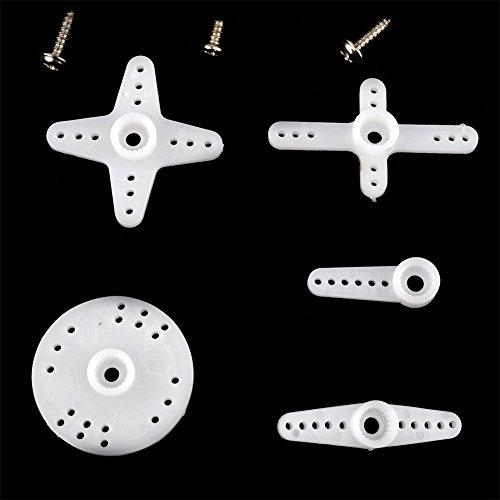 RCmall 360° Continuous Rotation Feetech FS90R Micro Servo, 6V 9G, Pack of 5