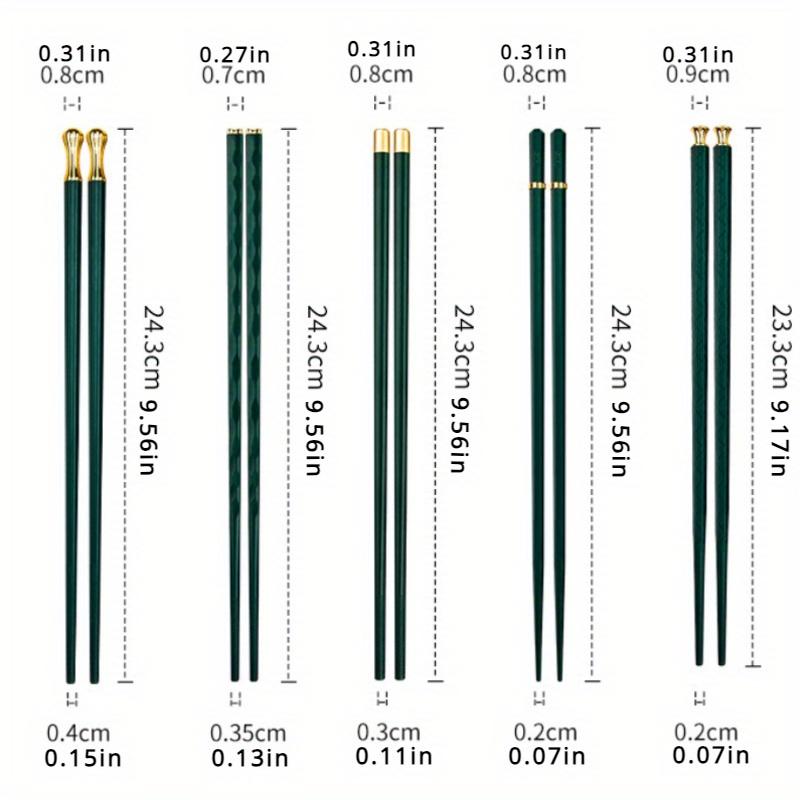 5/6/8Pair High Temperature Resistant Household One Person One Chopstick Meal Sharing Alloy Chopsticks