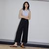 LAP Elastic Waistband Belted Pants Set Ar2Wp563