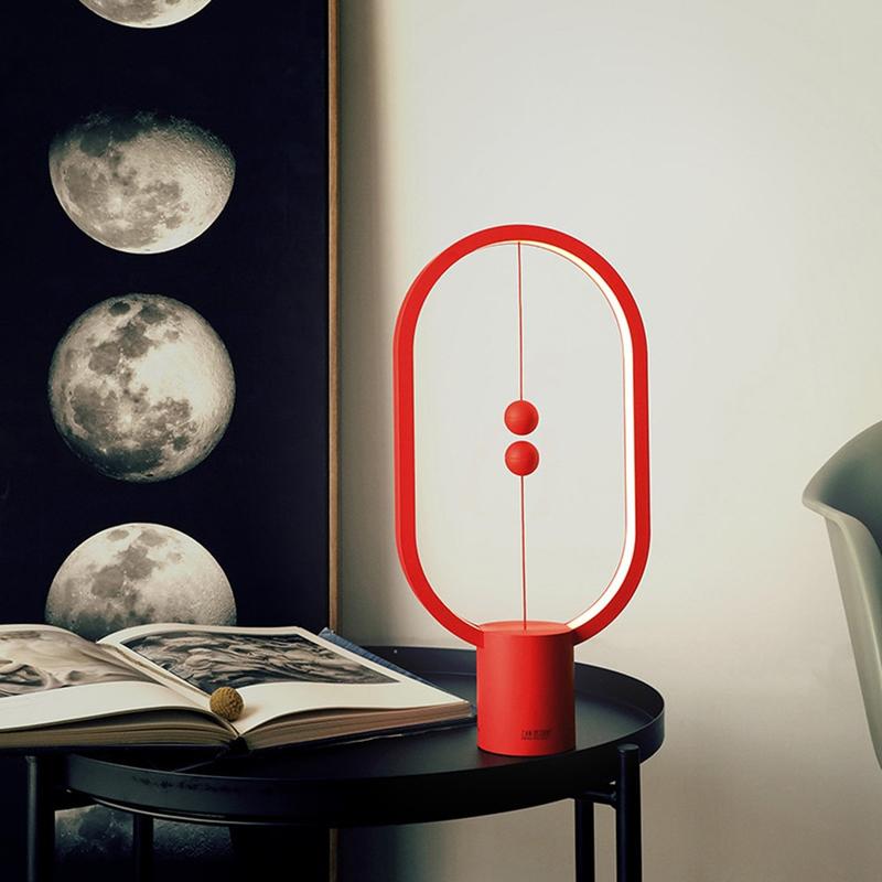 Dropship USB Battery HengPro Balance LED Table Lamp Ellipse Magnetic Air Sw
