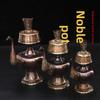 Tibetan Gilded Offering Bumpa Pot Nepal Purple Copper Engraved Holy Water Bottle Career Treasure Vase