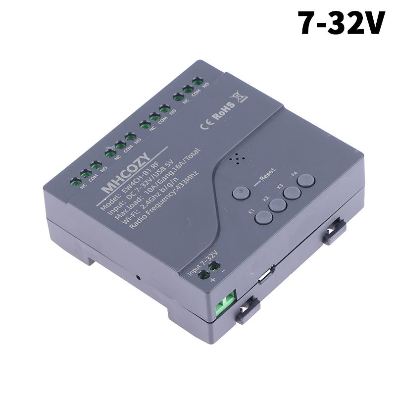 4Ch Tuya Wifi Smart Switch Ac 220V 85-250V Relay Home Intelligent Automation Remote Control Work With Alexa Google Home