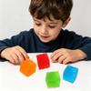 Anxiety Relief Cube Squeeze Toy Frosted Cone Sensory Stress Toy Soft Stretchy Geometry Pinch Toy Home Office Relaxation Tool