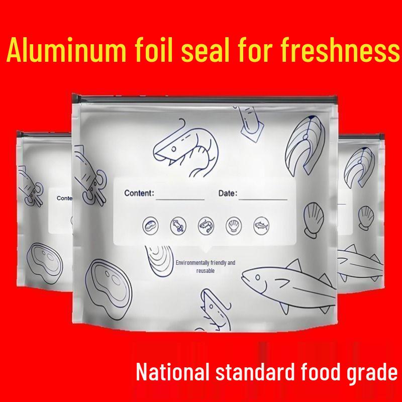Aluminum Foil Ziplock Freezer Bags for Food Storage and Freshness