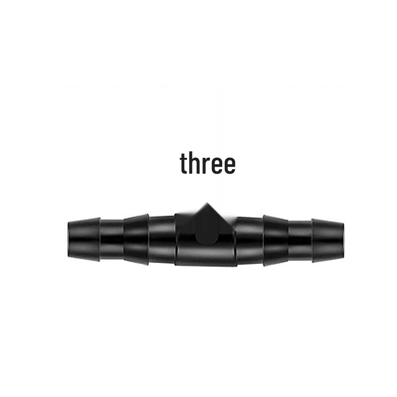 4/7 PVC Cross Barbed Tee Micro-Spray Irrigation Connector for Garden Drip Systems