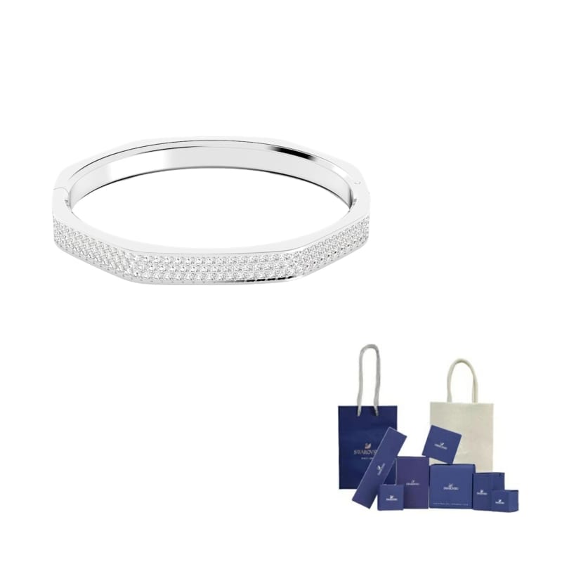 Swarovski Dextera Swarovski Element Bangles Women's Silver 5639202