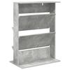 Magazine Shelf with Shelf Concrete Grey 70 x 41 x 96 cm Engineered Wood