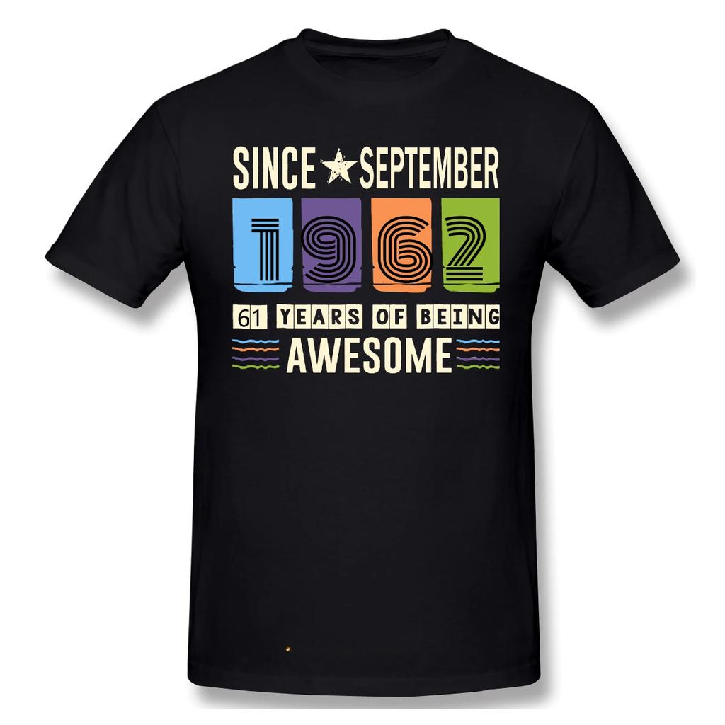 Retro 60-tals 56-årsdag T-shirt Ren T-shirt Vintage 1962 Herr T-shirt Herr Sommar Streetmode Par T-shirt Grafiska T-shirts