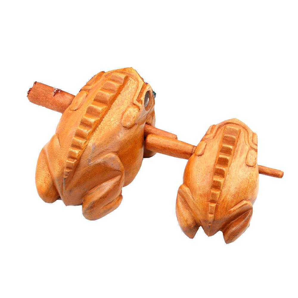 Thai Hand-Carved Wooden Frog Ornament - Creative Fish Souvenir and Home Decor Sounding Craft Gift