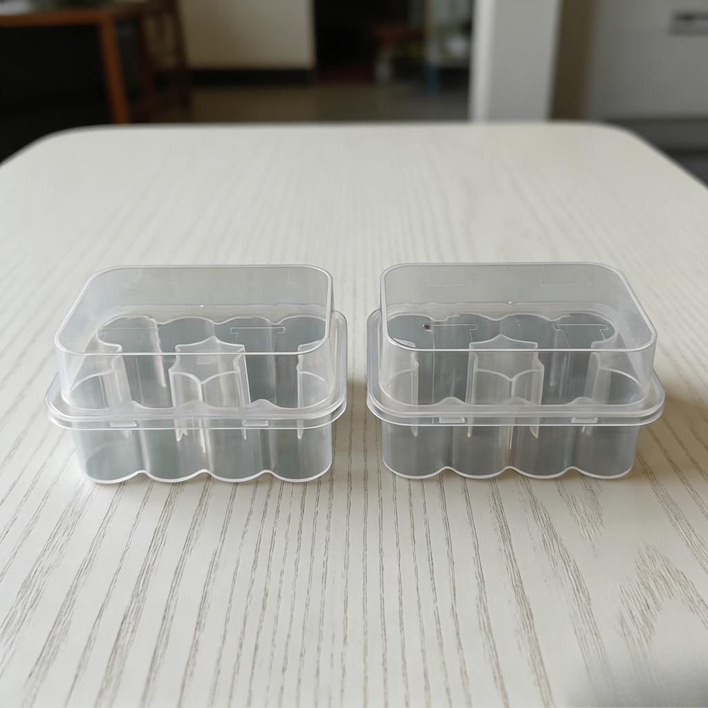 3Ml 2/8-Slot Peptide Vial Storage Case Microtube Storage Box Transparent Stackable Tube Box Freezer Refrigerator Tube Box