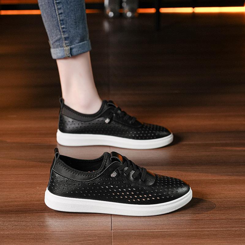 Women'S Casual Flat Tennis Shoes,Women'S Skateboard Shoes, Women'S Casual Sneakers with Hollowed-Out Minimalist Fashion